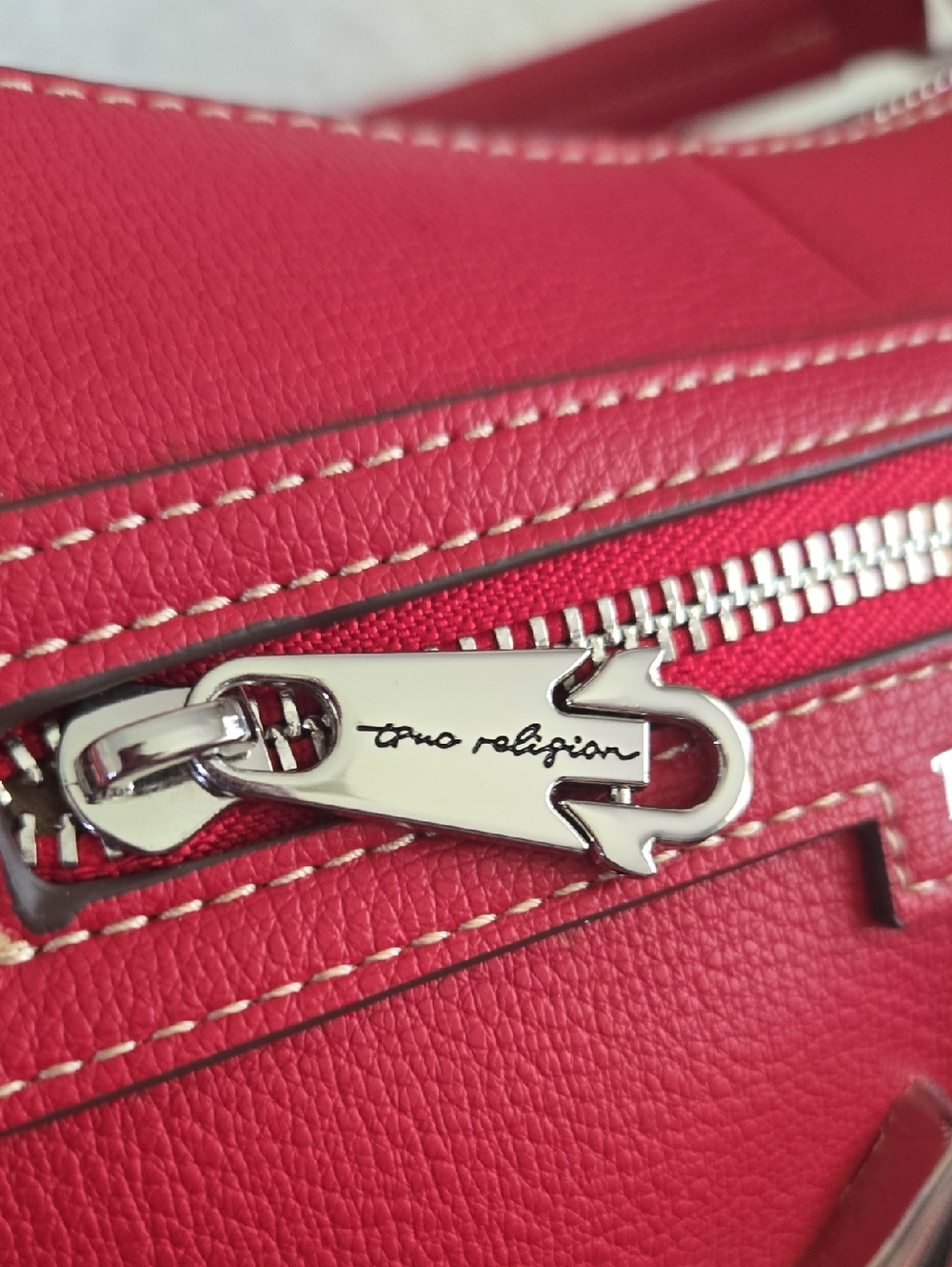 True Religion Red Shoulder Bag with Silver Hardware NWOT - Picture 3 of 8